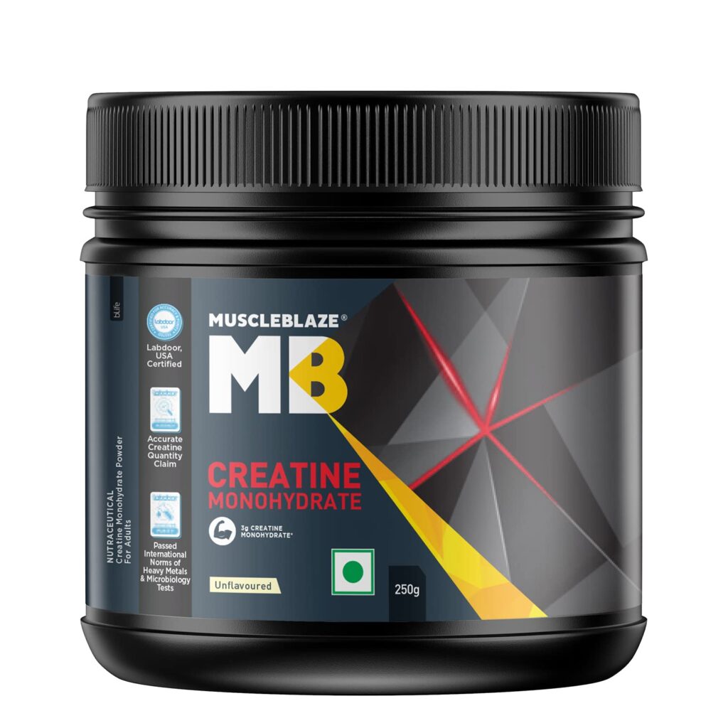 MuscleBlaze Creatine Monohydrate - Unflavoured, 250 gm